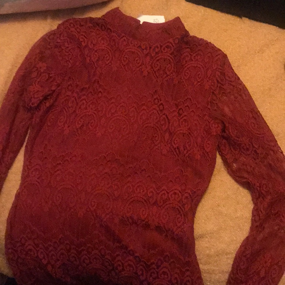 Red long sleeve dress